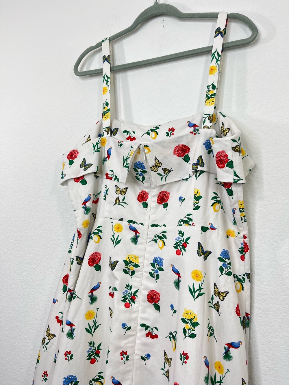 Ann Taylor NWT Buttefly Floral Print Midi‎ Dress size 14 - Picture 5 of 12